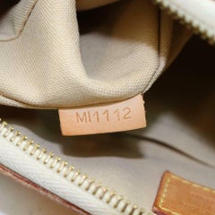 Louis Vuitton Siracusa Azur Pm 870603 White Damier Ébène Canvas and Calf Leather