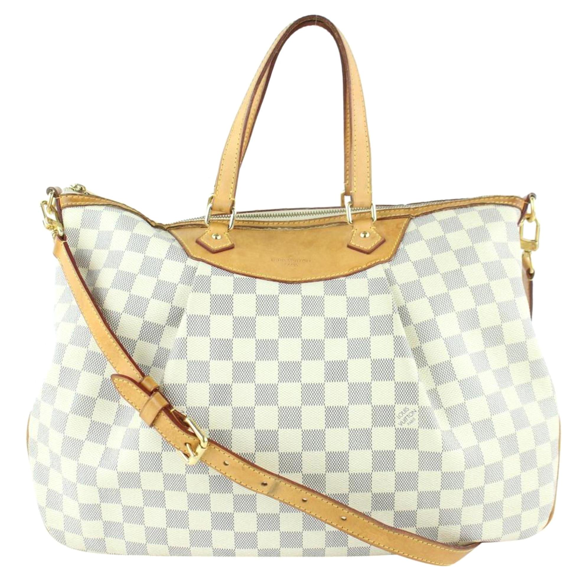 Louis Vuitton Siracusa Damier Azur Gm 2way 232794 Coated Canvas Shoulder Bag For Sale