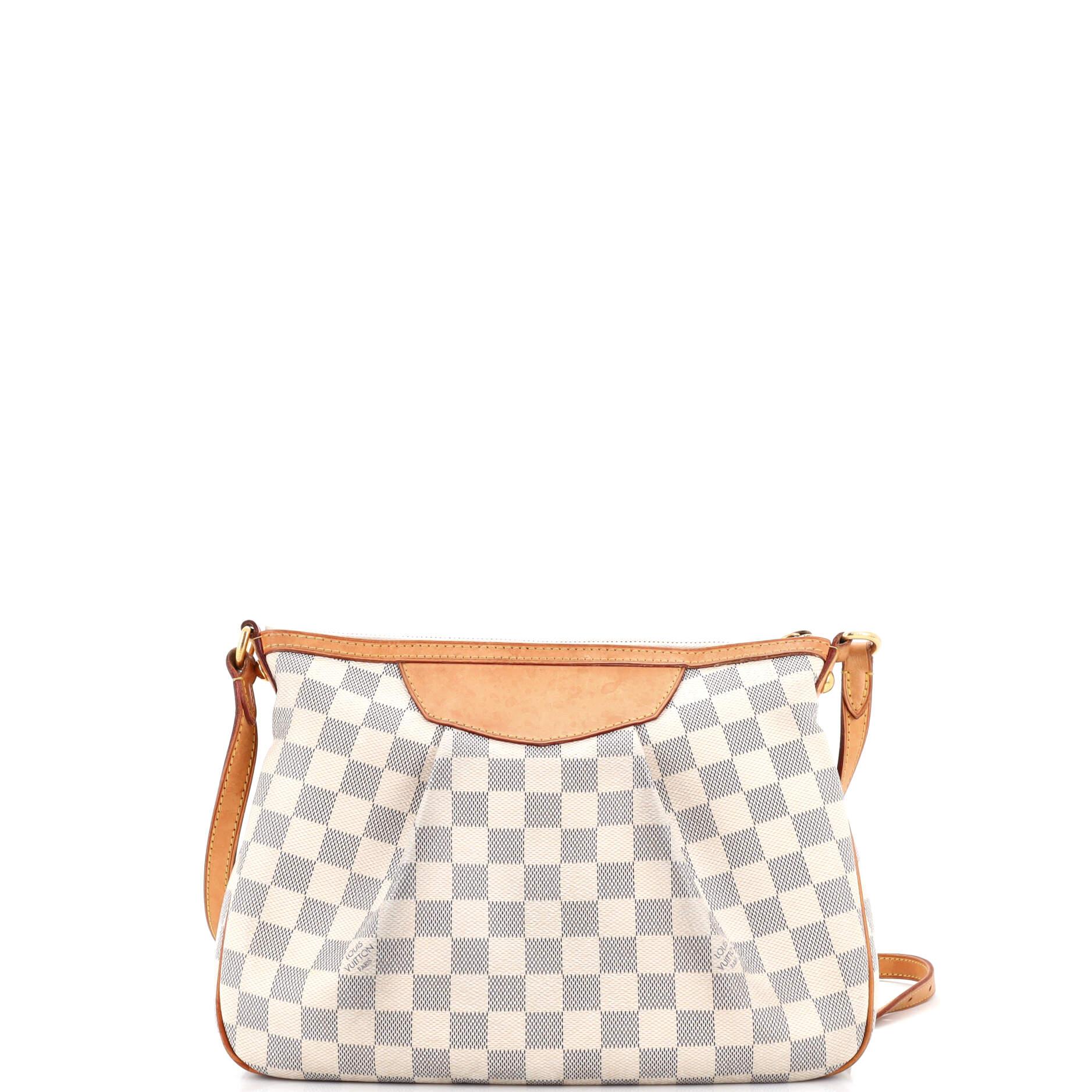 Louis Vuitton Siracusa Handbag Damier PM In Fair Condition For Sale In NY, NY
