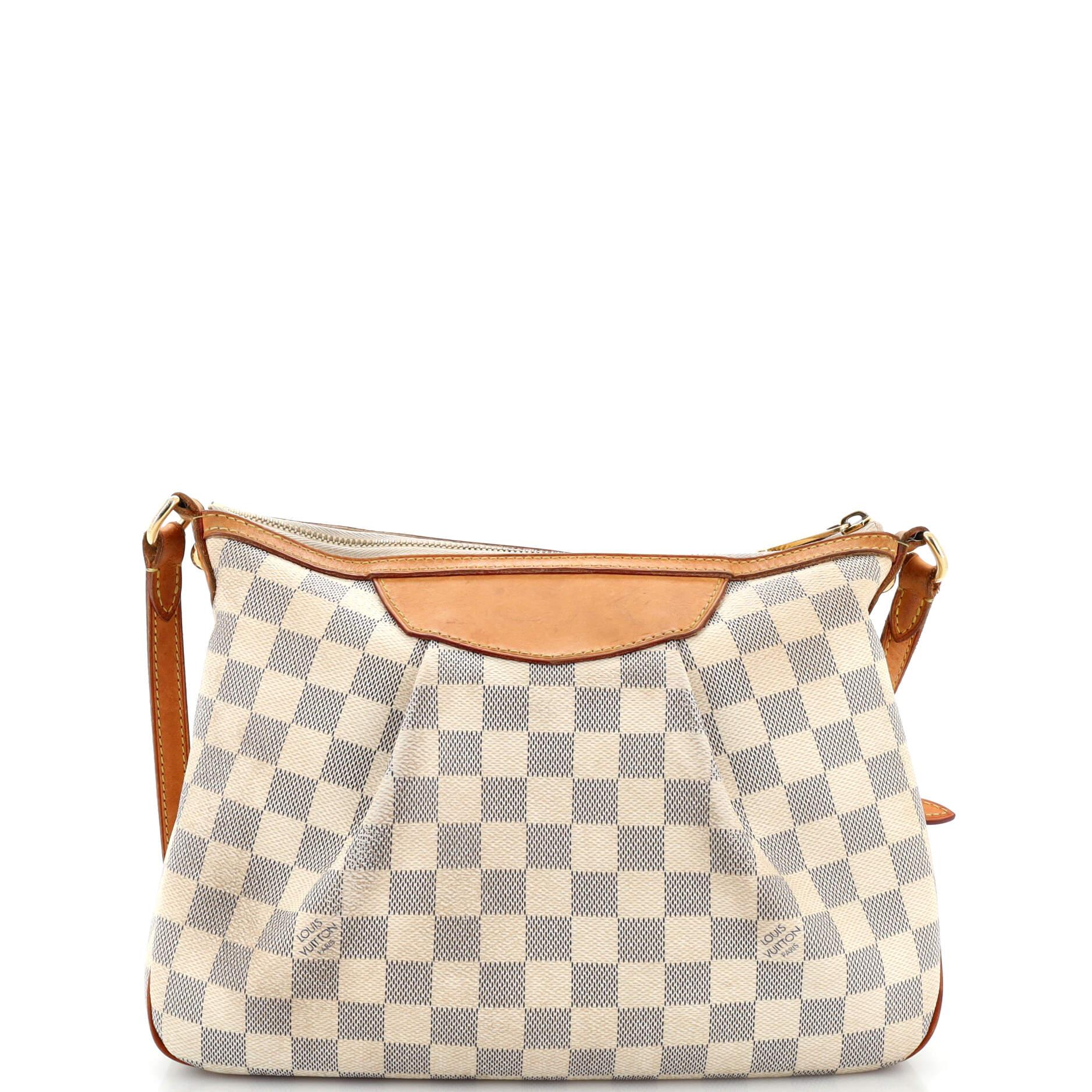 Louis Vuitton Siracusa Handbag Damier PM In Fair Condition For Sale In NY, NY