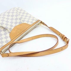 Louis Vuitton Siracusa Pm 870962 White Damier Azur Canvas Cross Body Bag