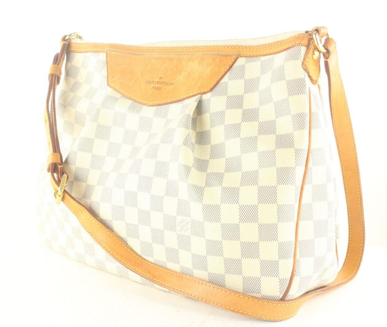 Louis Vuitton Siracusa Shoulder Bag PM White Leather 8LV919k For Sale 7
