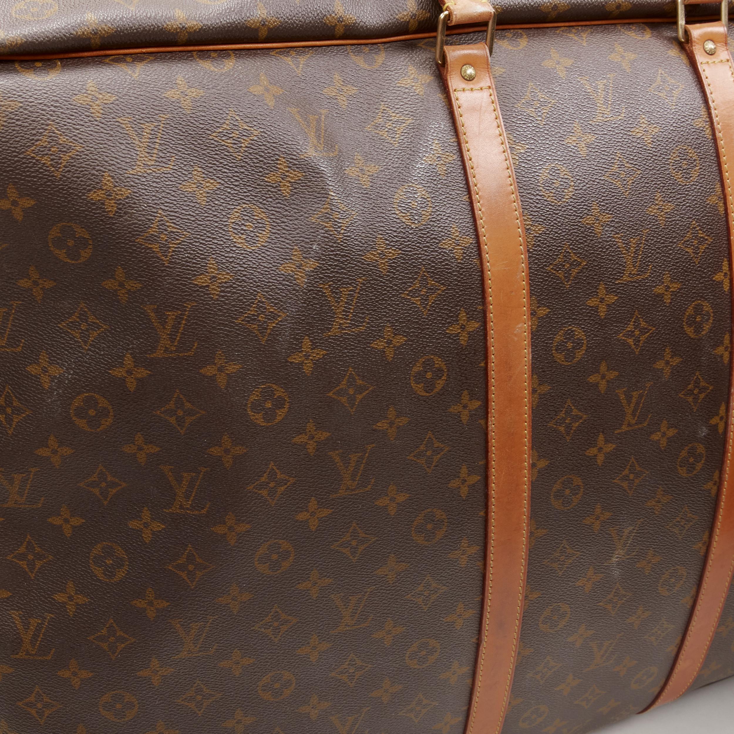 LOUIS VUITTON Sirius 70 brown LV monogram canvas large travel bag For Sale 5