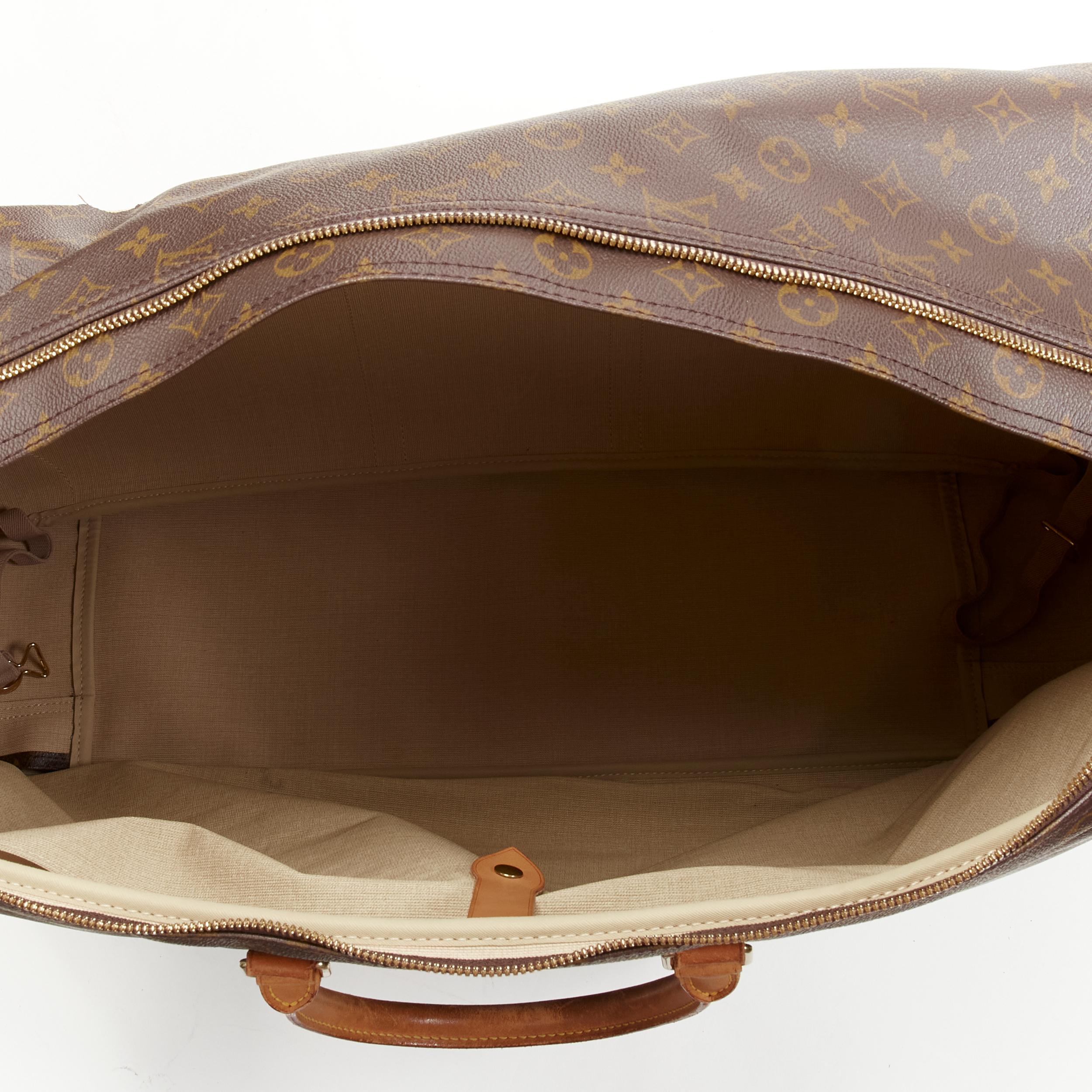 LOUIS VUITTON Sirius 70 brown LV monogram canvas large travel bag For Sale 8