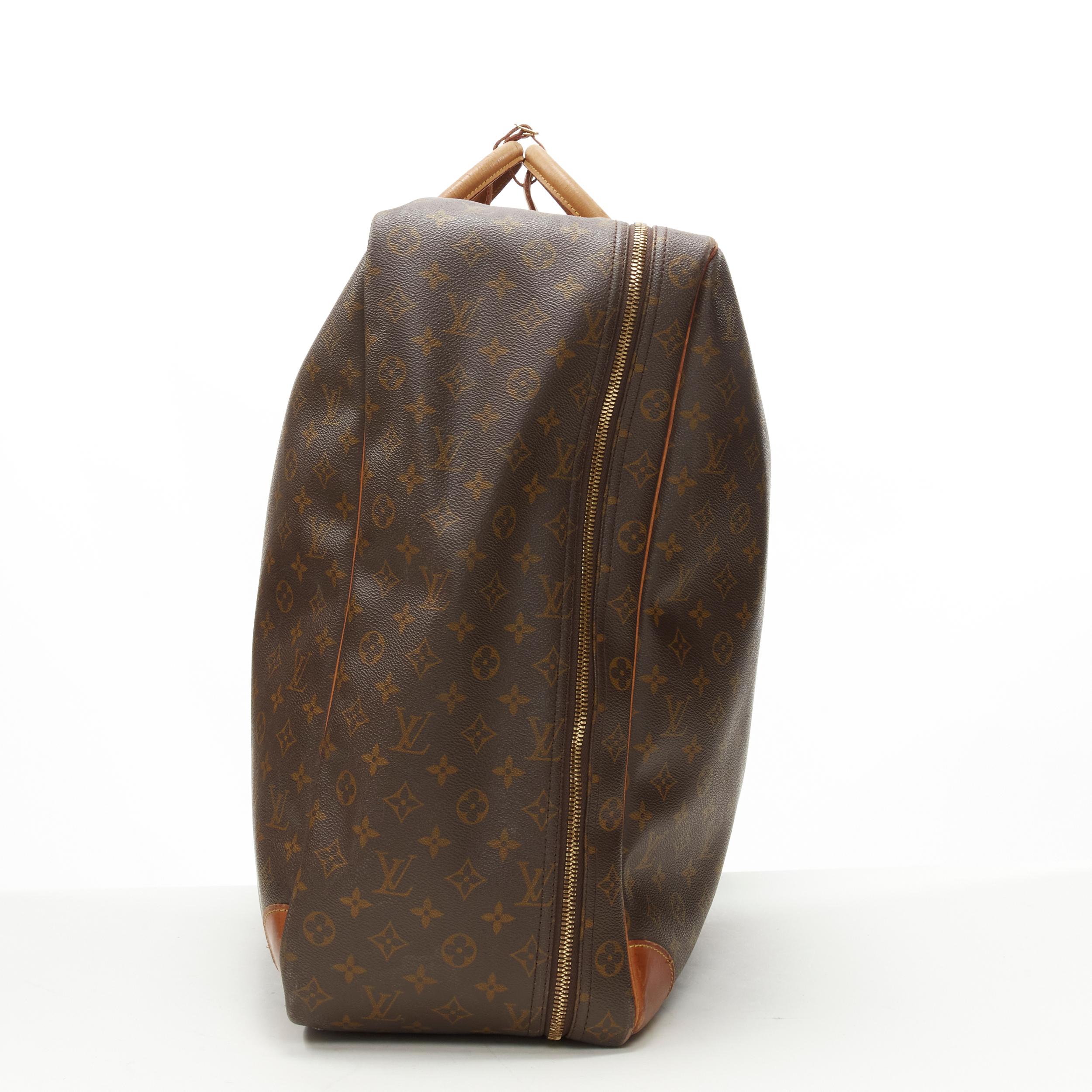 LOUIS VUITTON Sirius 70 brown LV monogram canvas large travel bag In Fair Condition For Sale In Hong Kong, NT