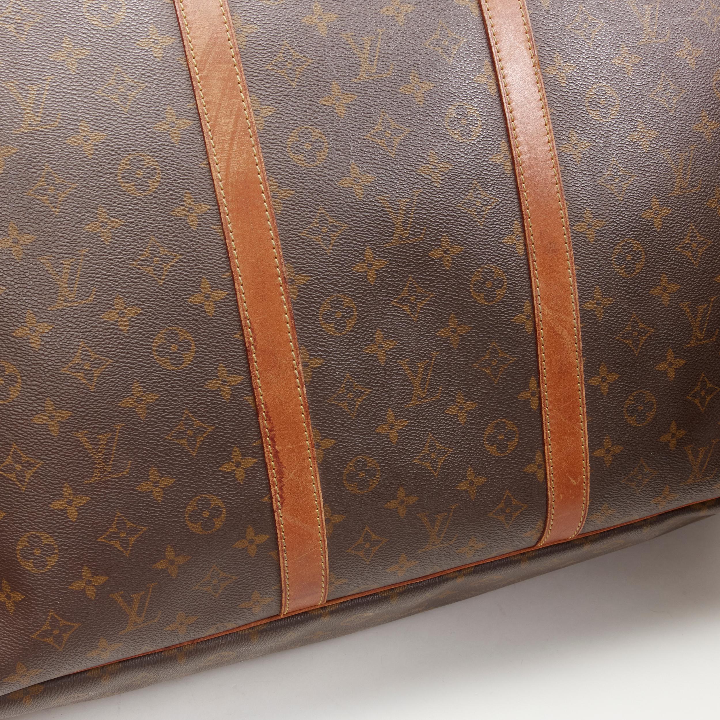 LOUIS VUITTON Sirius 70 brown LV monogram canvas large travel bag For Sale 2