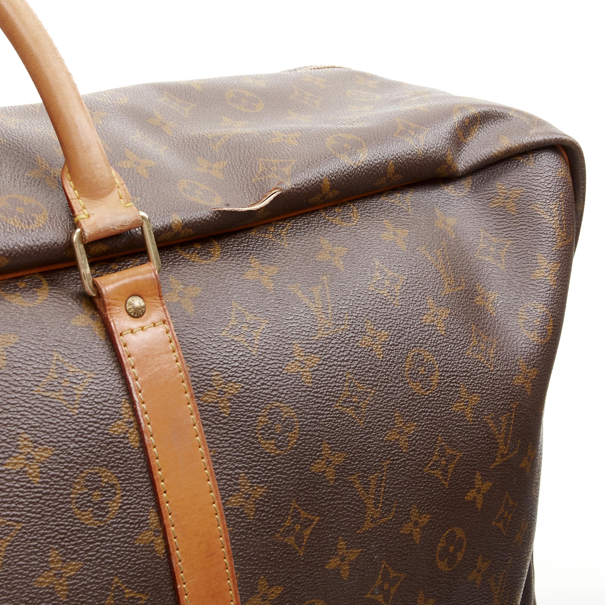 LOUIS VUITTON Sirius 70 brown LV monogram canvas large travel bag For Sale 4