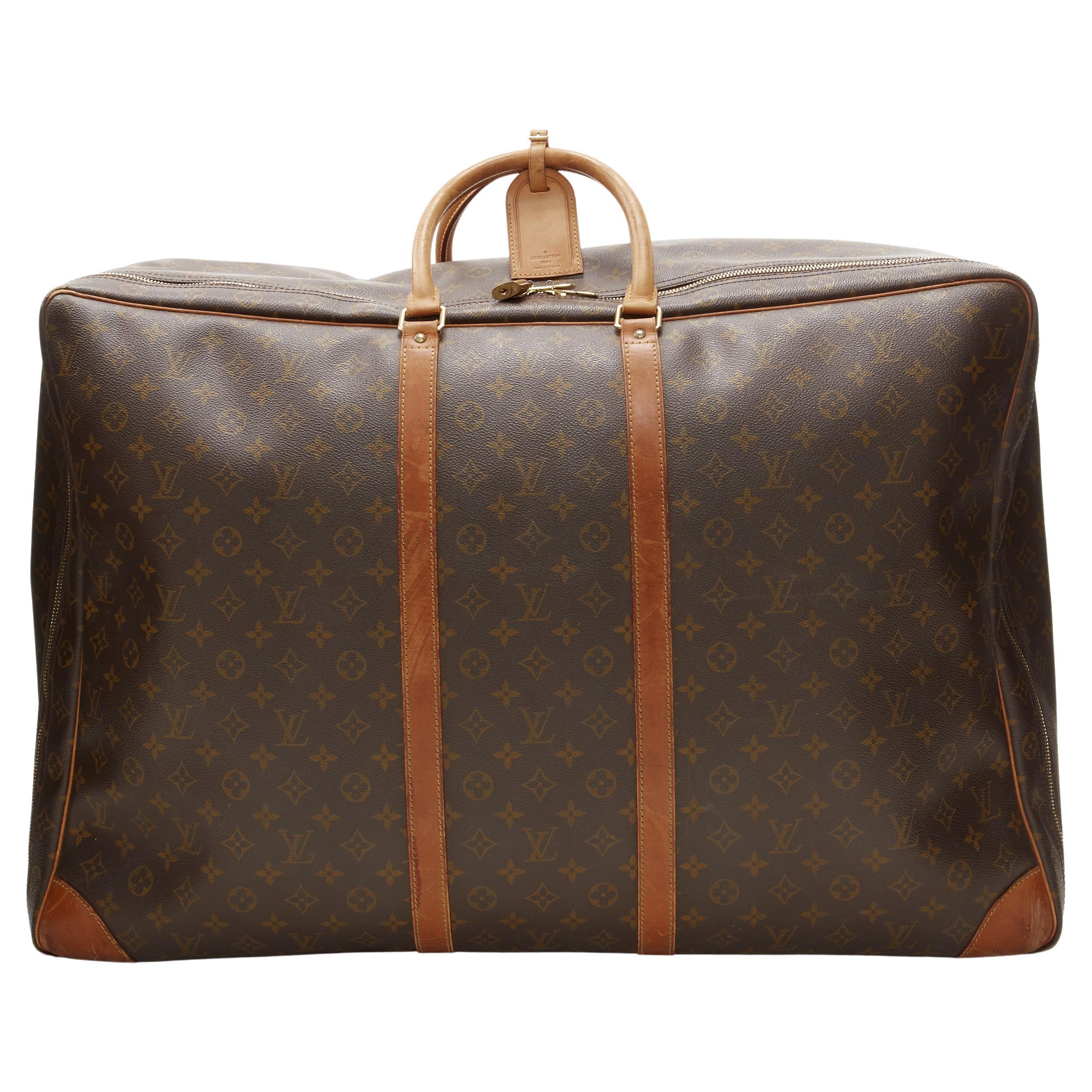 LOUIS VUITTON Sirius 70 brown LV monogram canvas large travel bag For Sale
