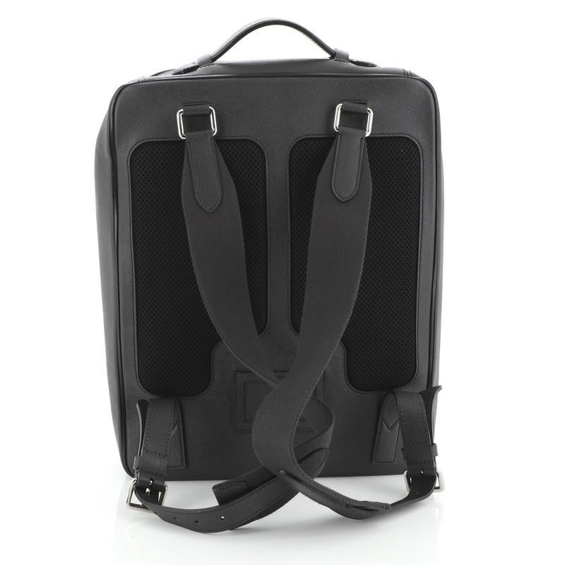 Black Louis Vuitton Sirius a Dos Backpack Taiga Leather PM