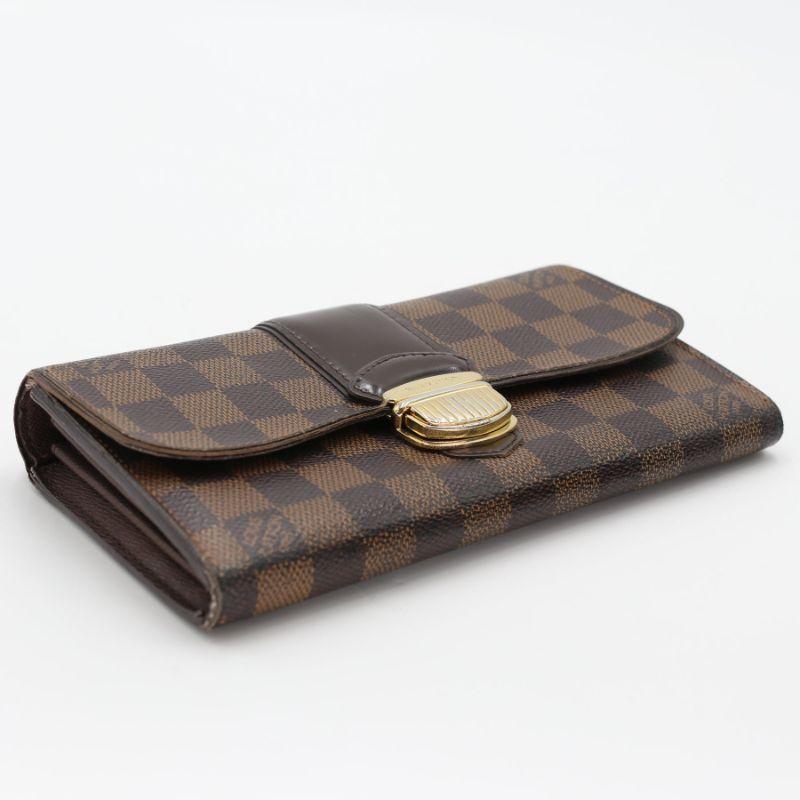 Black Louis Vuitton Sistina Damier Ebene GM Wallet LV-W0106P-0143 For Sale
