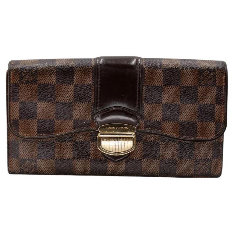 Louis Vuitton Wallet Emilie Damier Ebene Brown in Canvas with Gold-tone - US