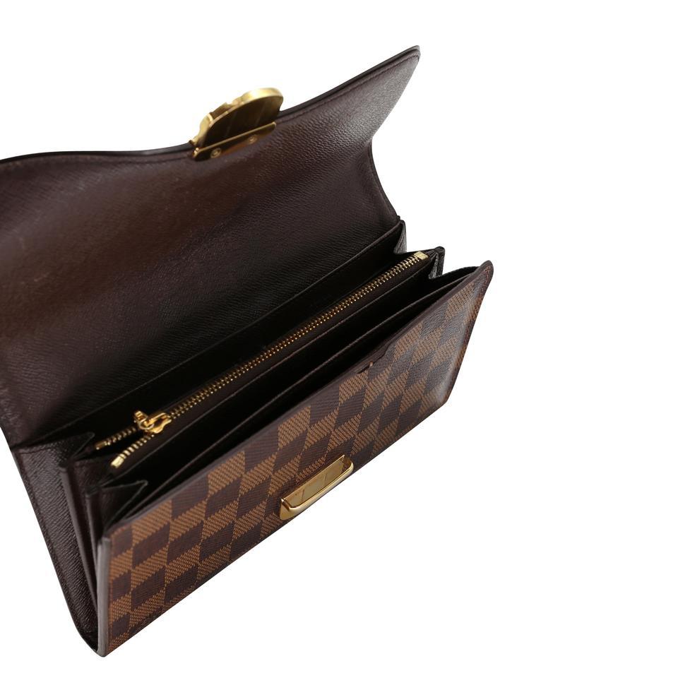 Black Louis Vuitton Sistina Damier Ebene GM Wallet LV-W1217P-0007 For Sale