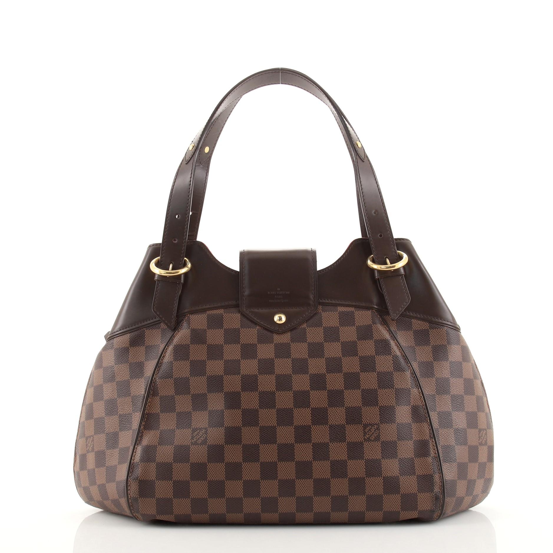 Brown Louis Vuitton Sistina Handbag Damier GM