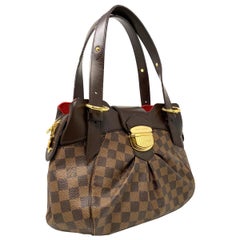 Louis Vuitton Sistina MM Damier Ebene Canvas Shoulder Bag