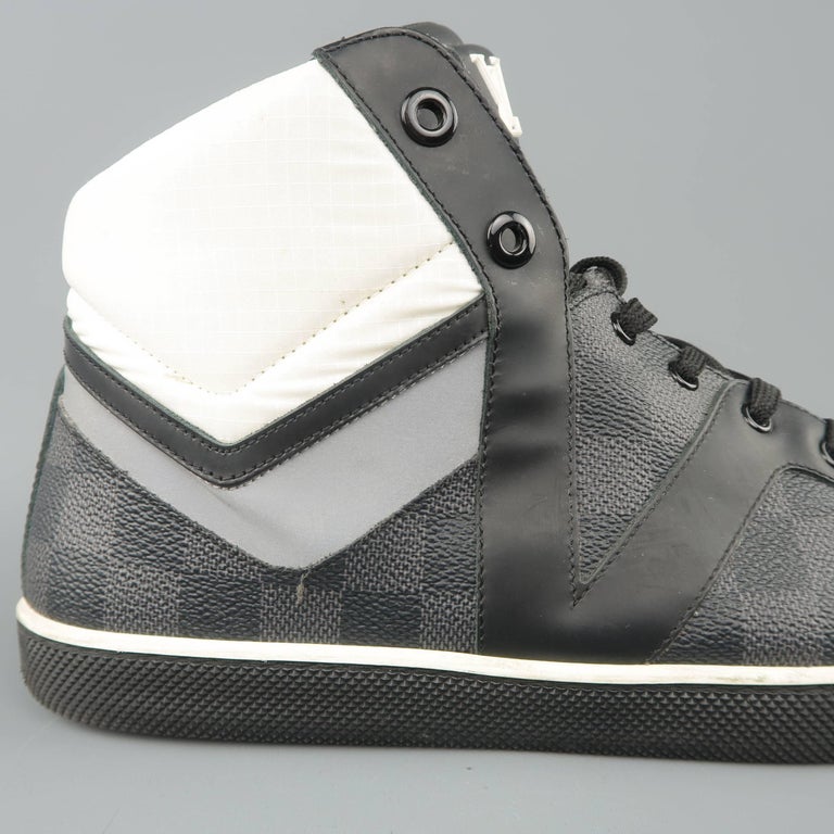 Louis Vuitton LV sneakers new Dark grey Leather ref.190456 - Joli