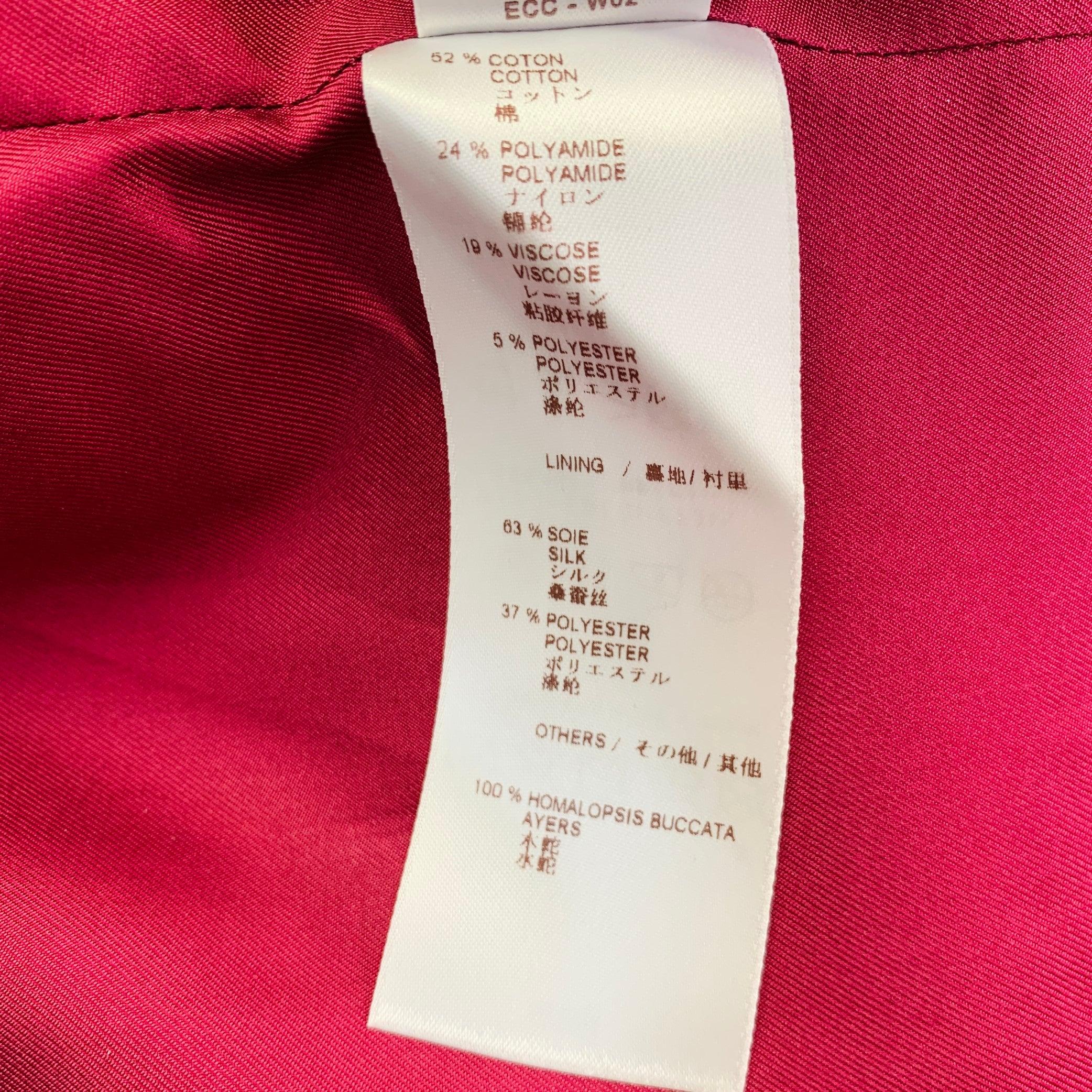 LOUIS VUITTON Size 10 Purple Fuchsia Cotton Blend Jacket Blazer For Sale 7