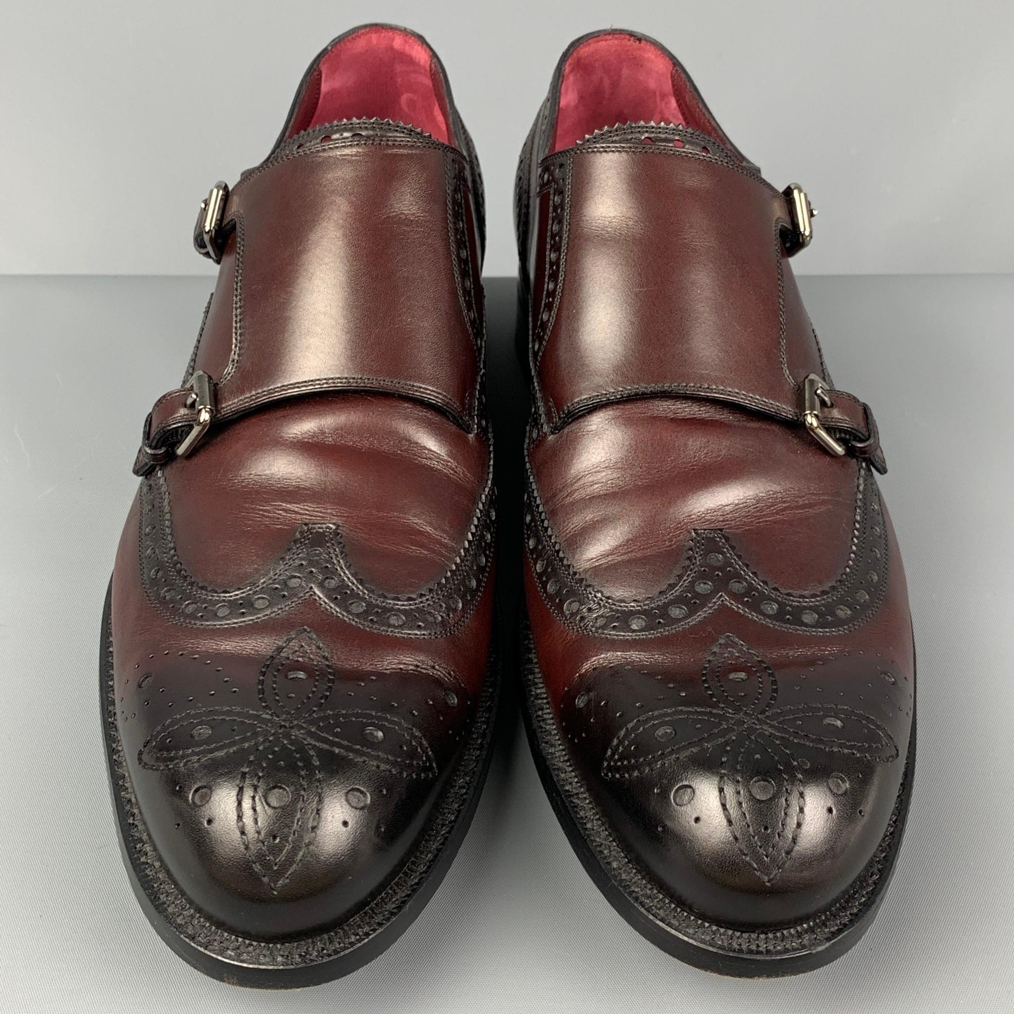 burgundy church shoes