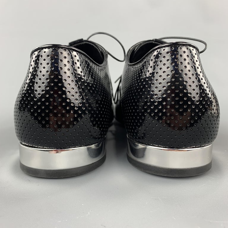 LOUIS VUITTON Size 11 Perforated Black Lace Up Shoe at 1stDibs display picture 2