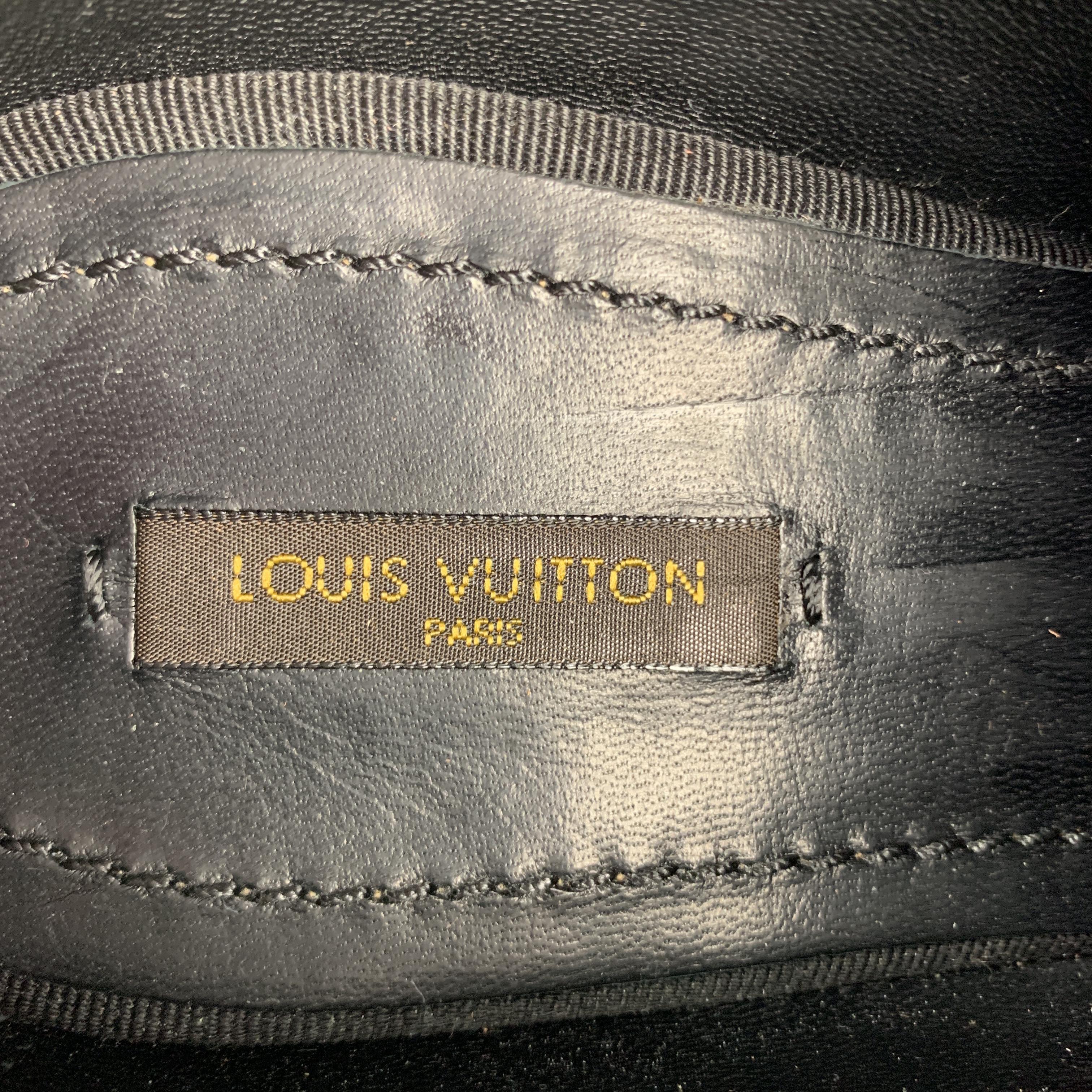 LOUIS VUITTON Size 11 Perforated Black Lace Up Shoe 4