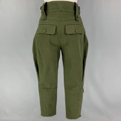 LOUIS VUITTON Size 2 Olive Cotton Polyester Tailored Jodhpurs Pants