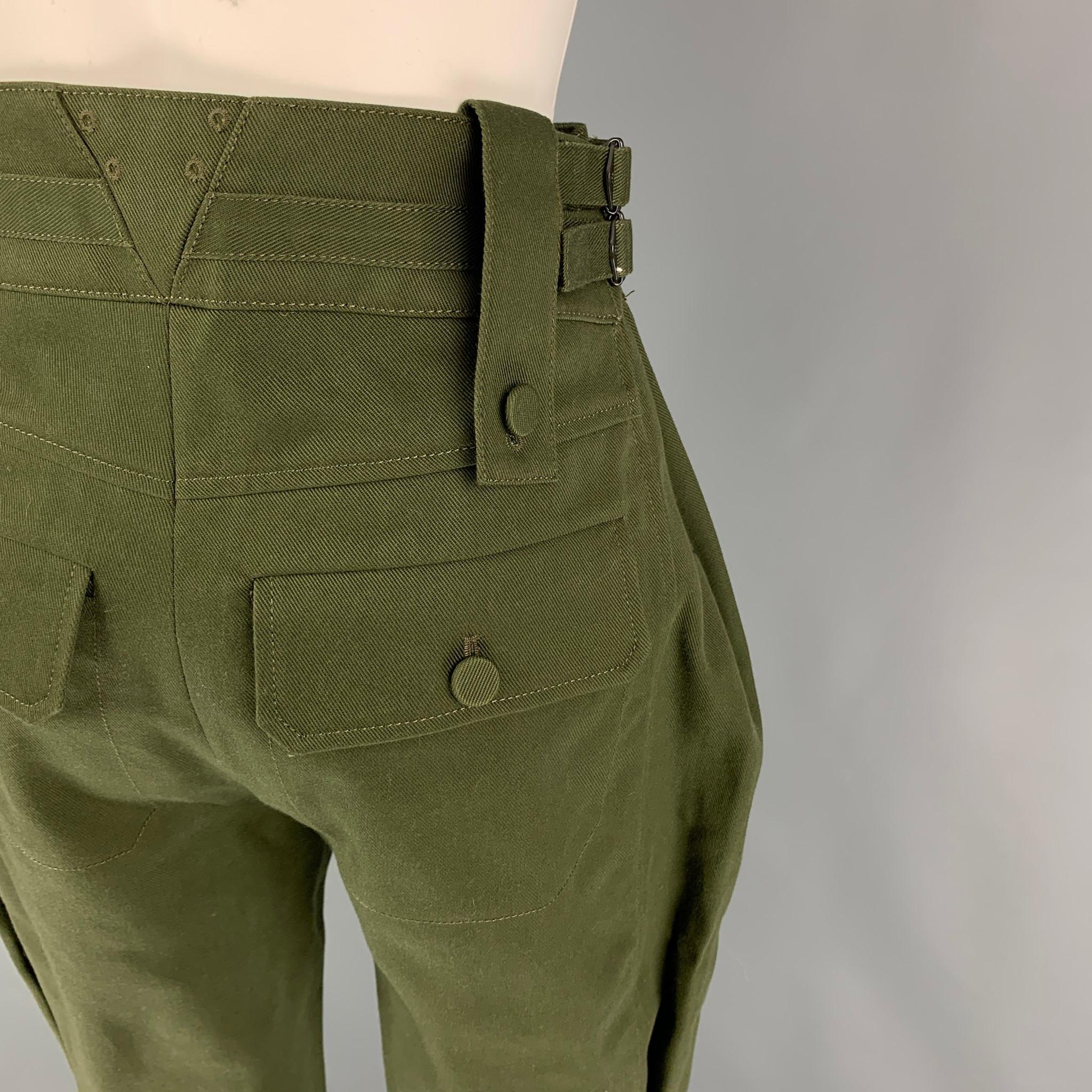 Women's LOUIS VUITTON Size 2 Olive Cotton Polyester Tailored Jodhpurs Pants