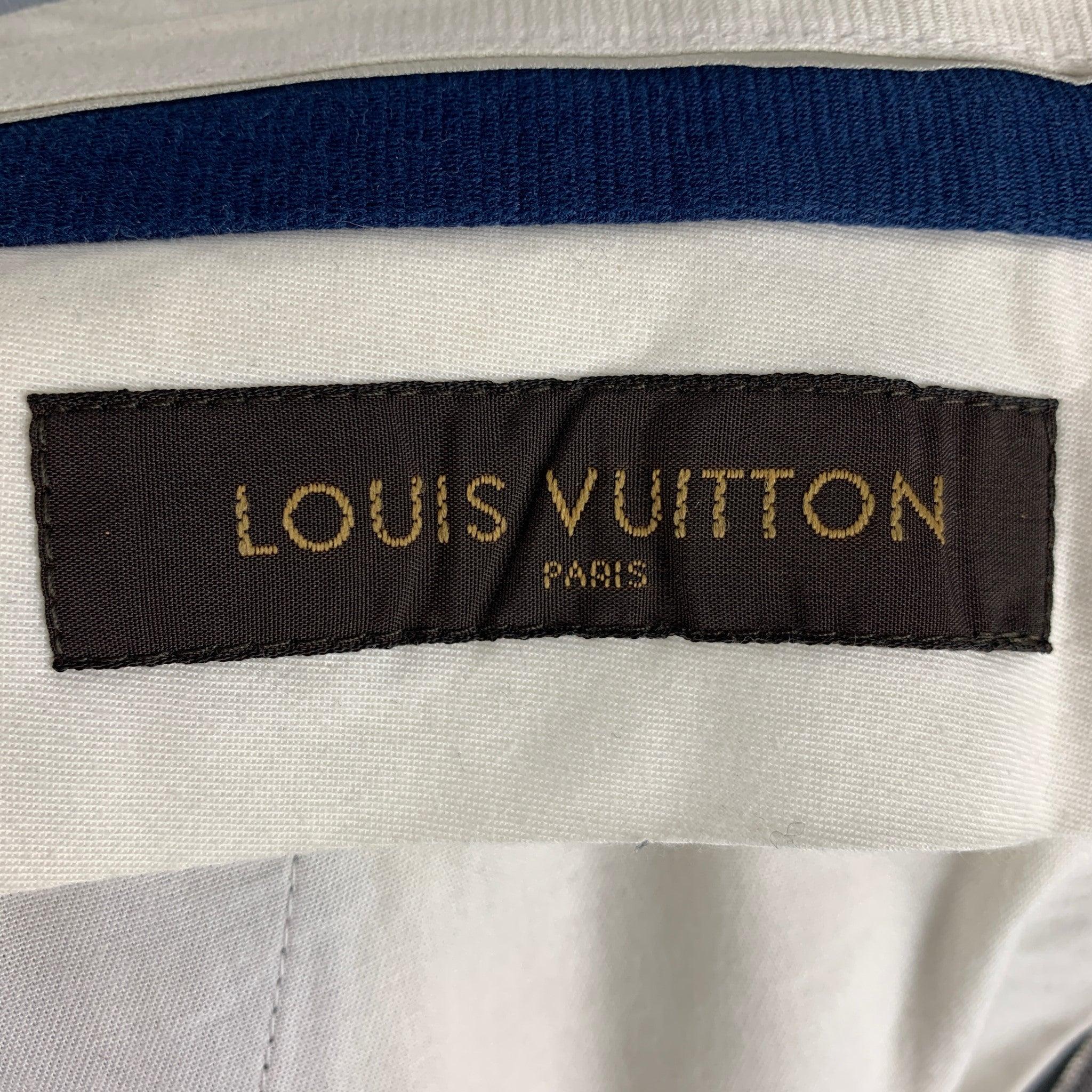LOUIS VUITTON Size 32 Grey Nailhead Not Listed Pleated Shorts In Good Condition For Sale In San Francisco, CA