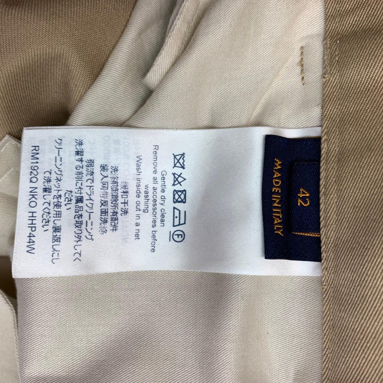 LOUIS VUITTON Size 34 Khaki Solid Cotton Polyester Zip Fly Dress