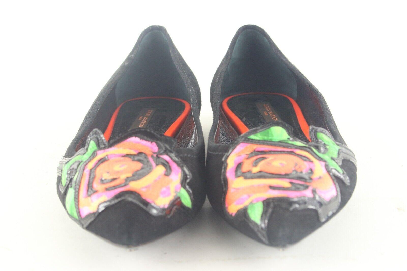 Louis Vuitton Size 34.5 Stephen Sprouse Roses Ballerina Flats 6LV1019K For Sale 7