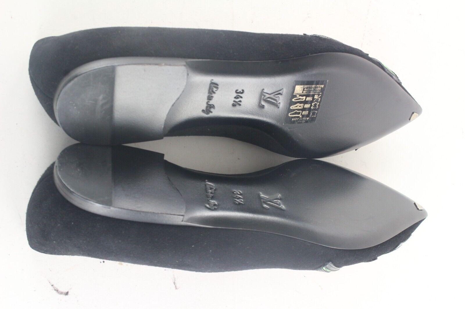 Gray Louis Vuitton Size 34.5 Stephen Sprouse Roses Ballerina Flats 6LV1019K For Sale
