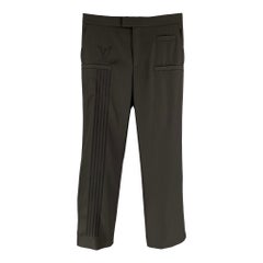 LOUIS VUITTON Größe 36 Schwarzes Kleid mit weitem Bein aus massivem Polyester und Wolle
