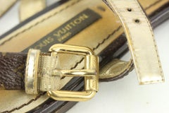 Louis Vuitton Size 36 Gold Leatherx Monogram Be Happy Flat Gladiator Sandals1224