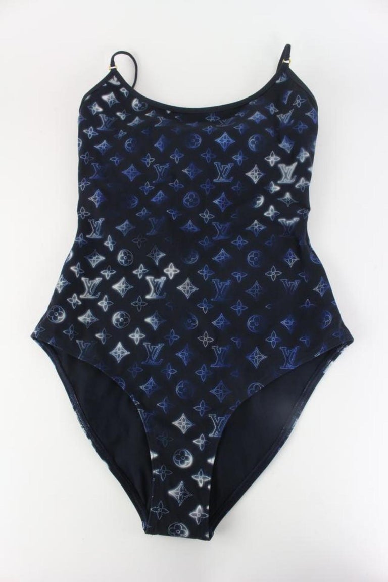 Louis Vuitton Size 36 Navy Mahina Monogram OnePiece Bathing Swim Suit