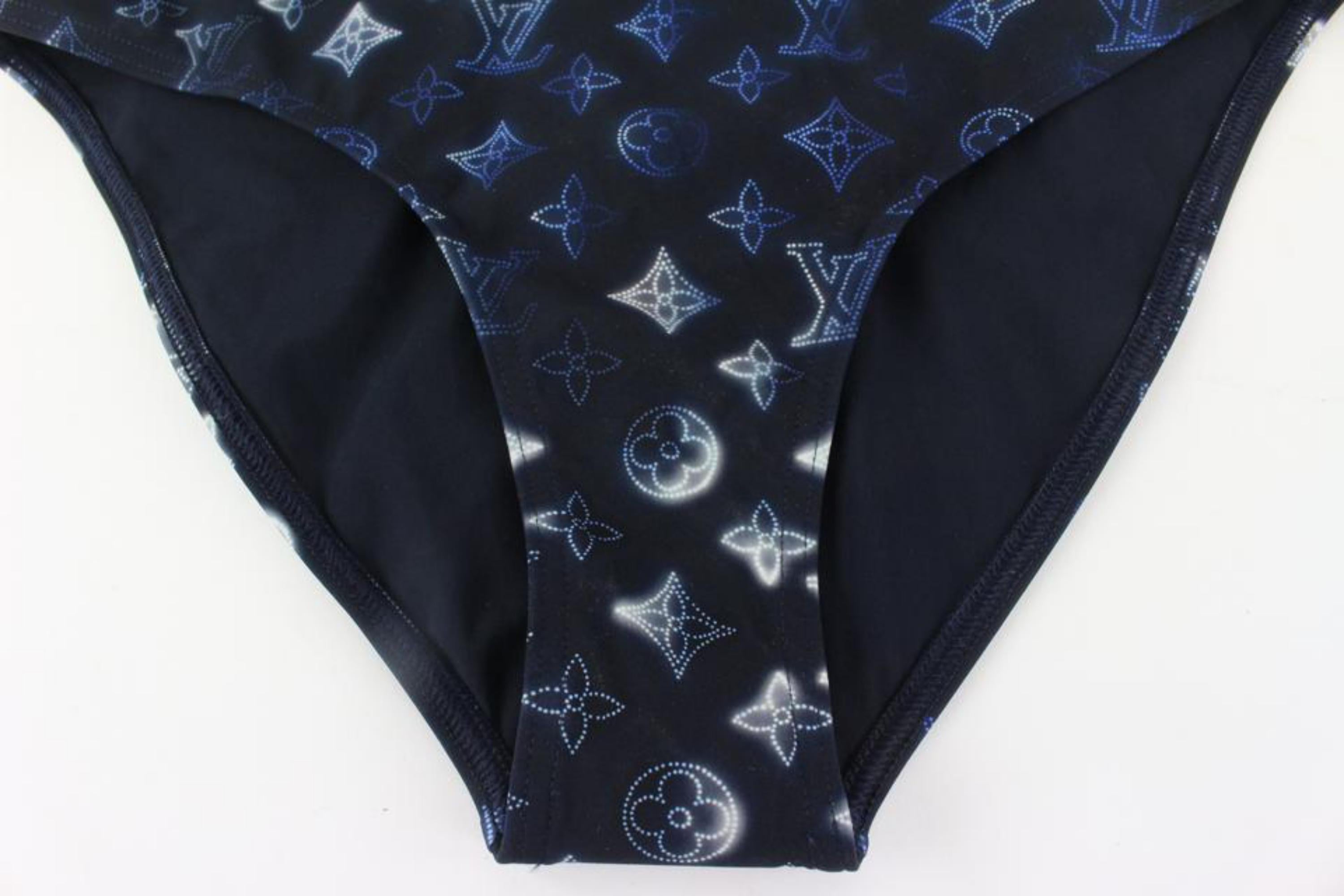Black Louis Vuitton Size 36 Navy Mahina Monogram One-Piece Bathing Swim Suit 1112lv62