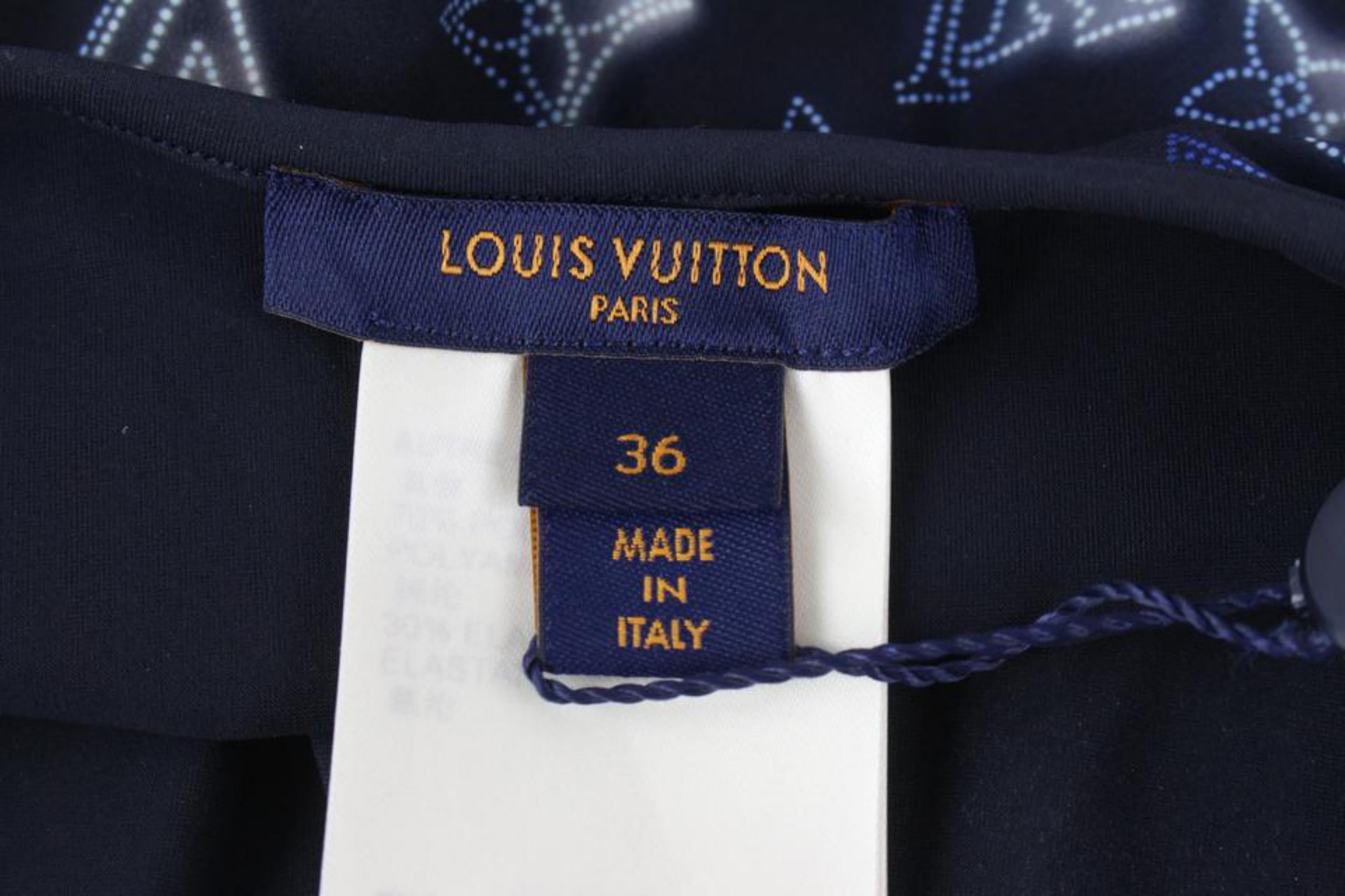 Louis Vuitton Size 36 Navy Mahina Monogram One-Piece Bathing Swim Suit 1112lv62 4