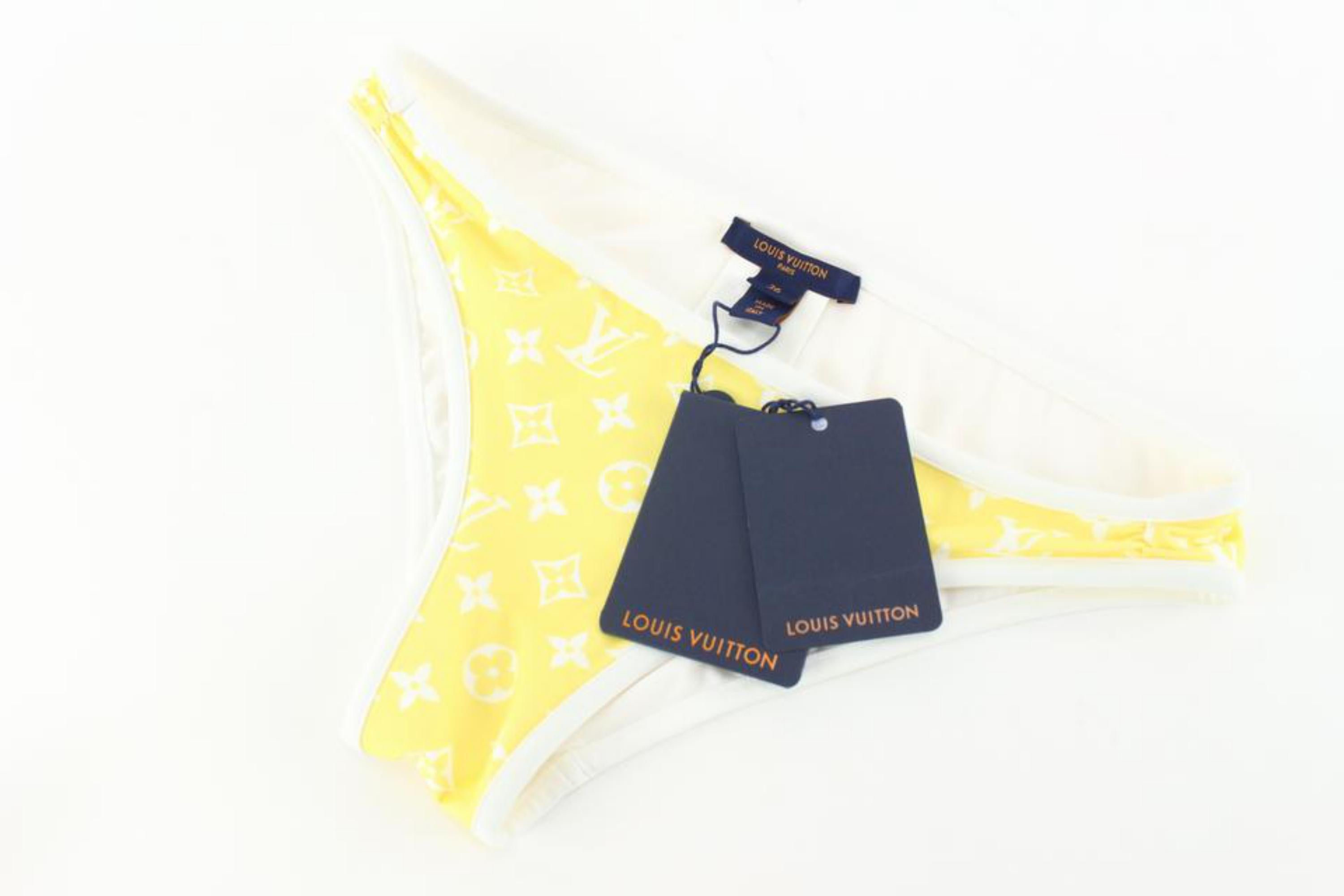 Louis Vuitton Size 36  Small Yellow Monogram Bikini 4lz822s For Sale 1
