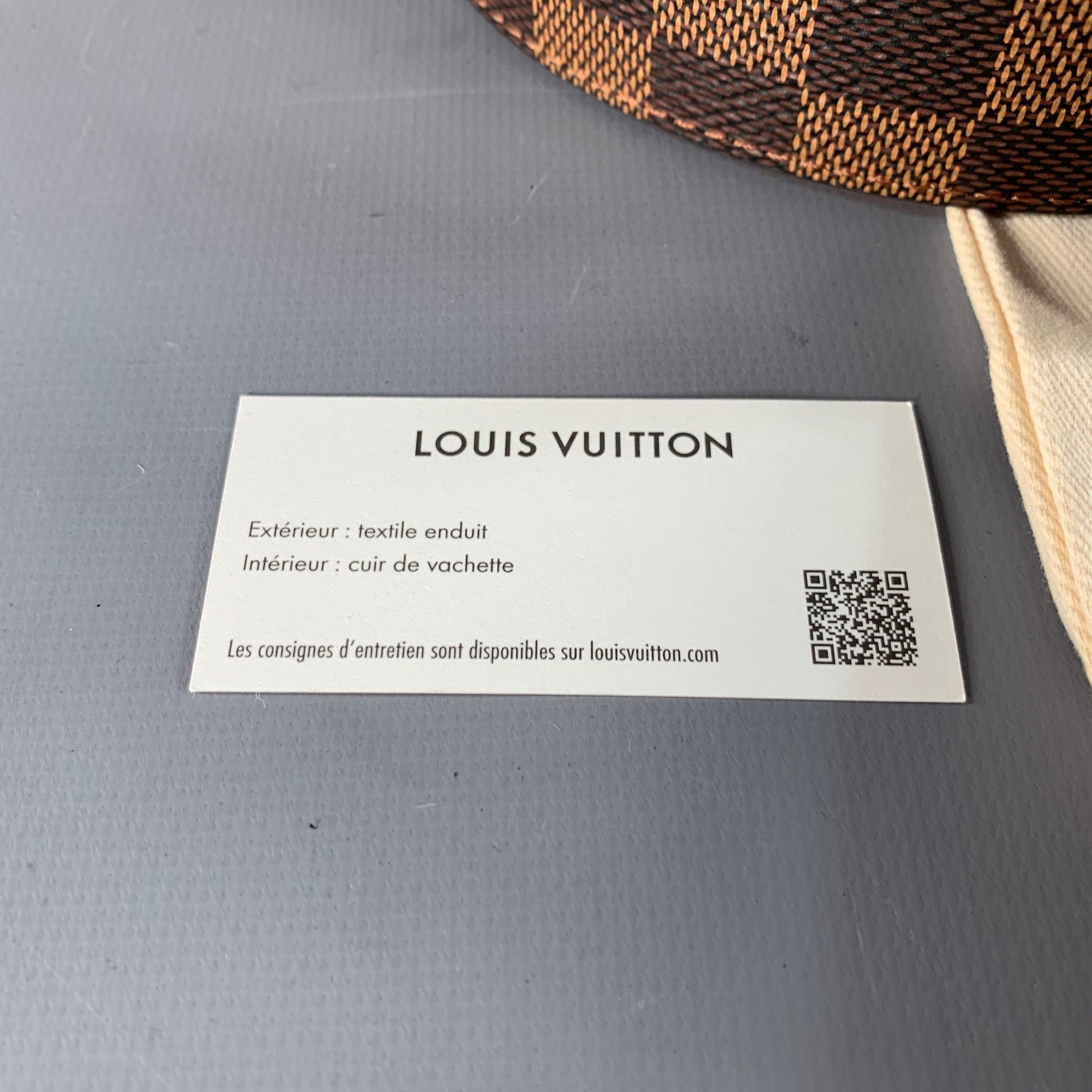 LOUIS VUITTON  Size 38 LV Initiales Brown Beige Checkered Coated Canvas Belt For Sale 5