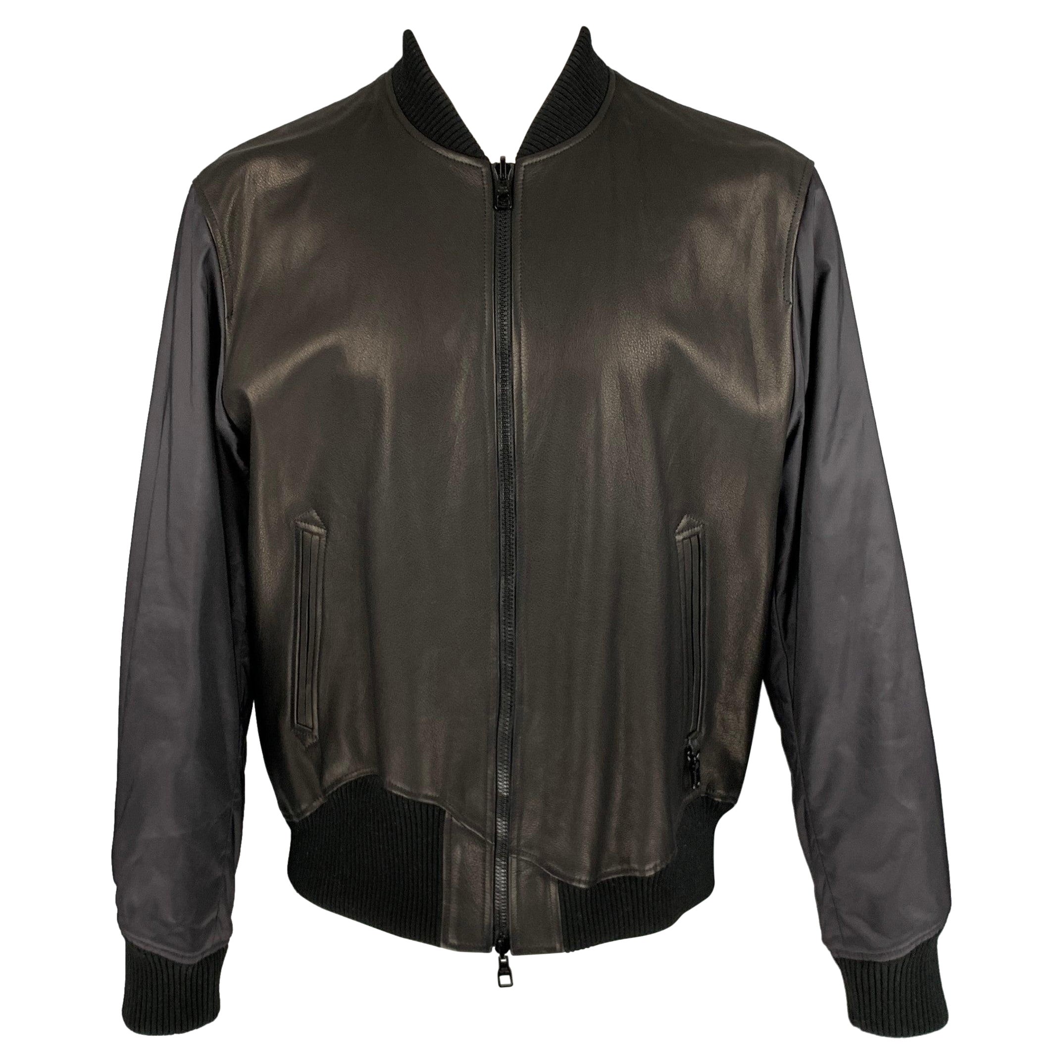 LOUIS VUITTON Size 40 Black Leather Polyamide LV Monogram