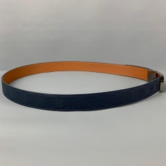 LOUIS VUITTON Size 40 Blue Damier Leather Belt