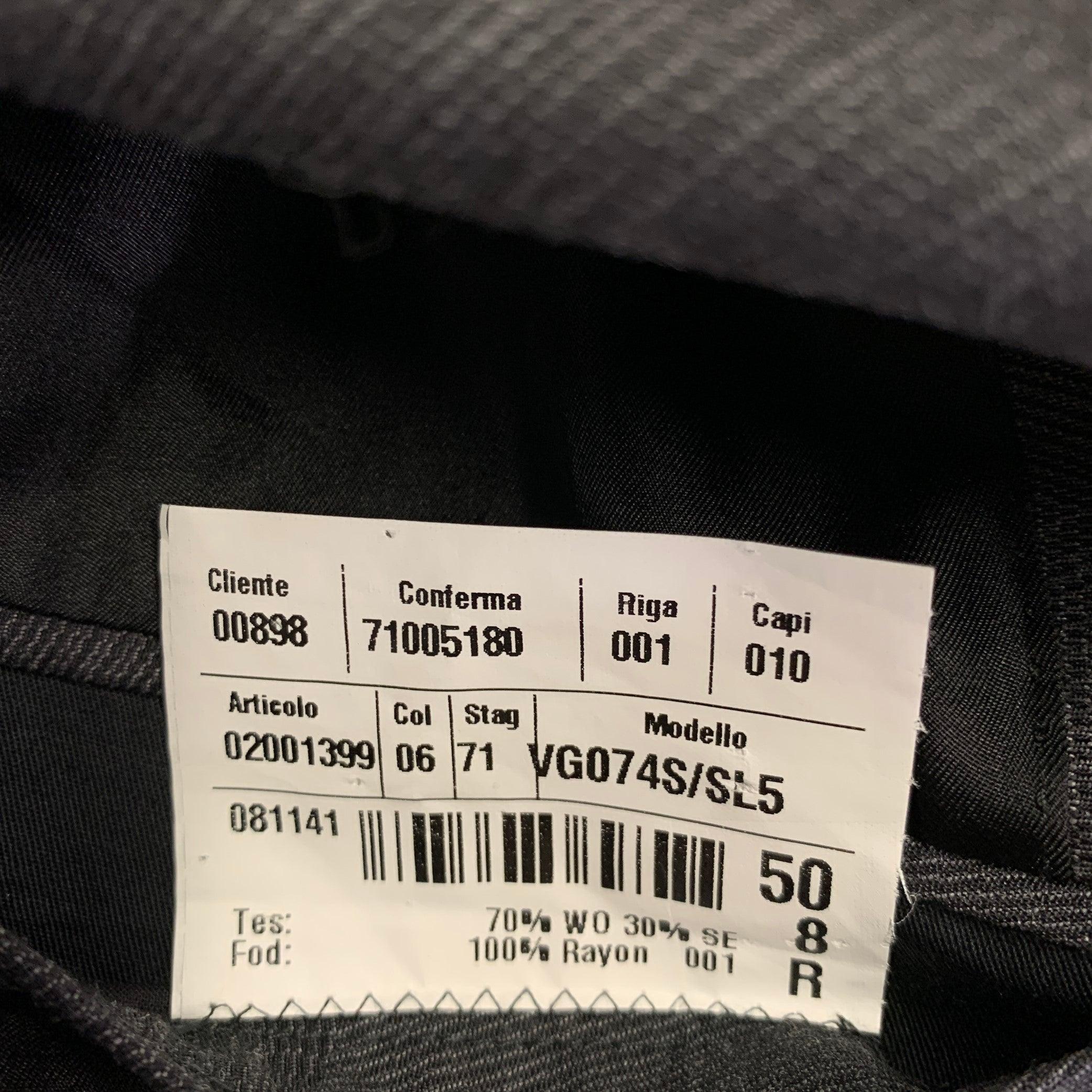 LOUIS VUITTON Size 40 Grey Swirls Wool Silk Sport Coat For Sale 3