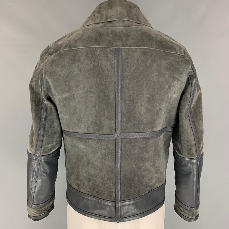 LOUIS VUITTON Size 44 Grey Suede Leather Zip Up Jacket For Sale at 1stDibs   grey suede leather jacket, louis vuitton alligator jacket, grey louis  vuitton coat