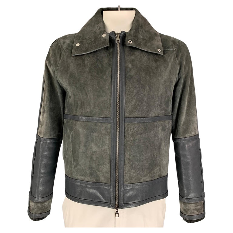 LOUIS VUITTON Size 44 Grey Suede Leather Zip Up Jacket For Sale at 1stDibs   grey suede leather jacket, louis vuitton alligator jacket, grey louis  vuitton coat