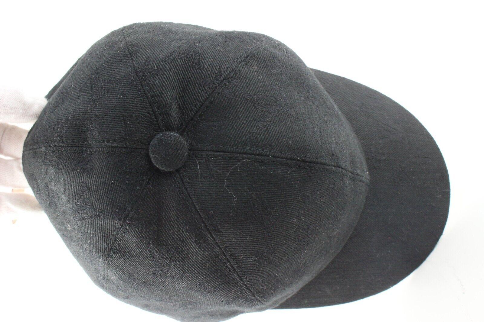 Louis Vuitton Size 58 Black Monogram Essential Cap Baseball Hat 7LK0427 For Sale 5