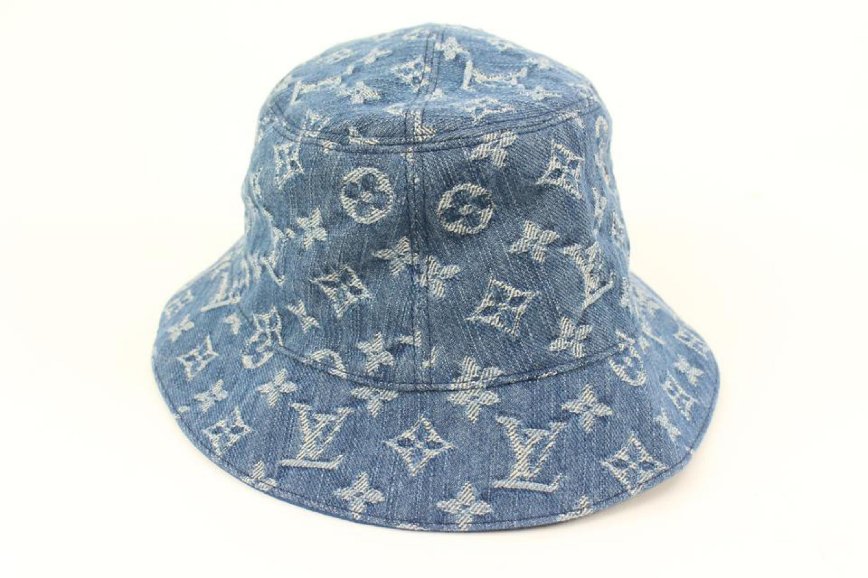 Louis Vuitton Size 58 Monogram Denim Esential Bucket Hat 56LK322S 4
