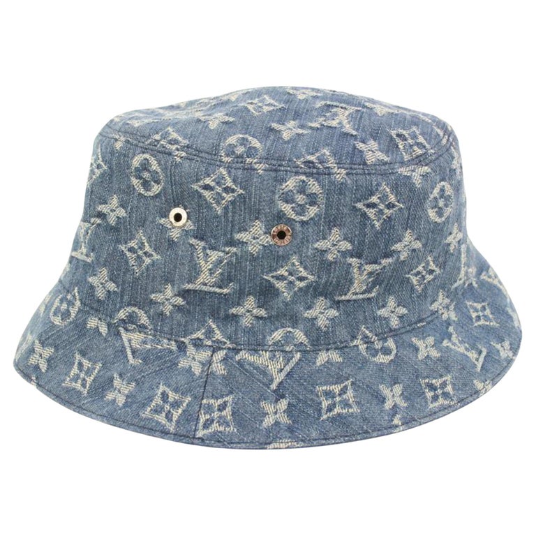 Louis Vuitton Monogram Denim Bucket Hat - 2 For Sale on 1stDibs  louis  vuitton denim bucket hat, lv denim bucket hat, lv denim hat