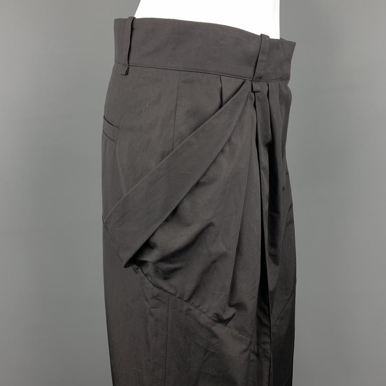 LOUIS VUITTON Size 6 Black Cotton Casual Pants For Sale at 1stdibs