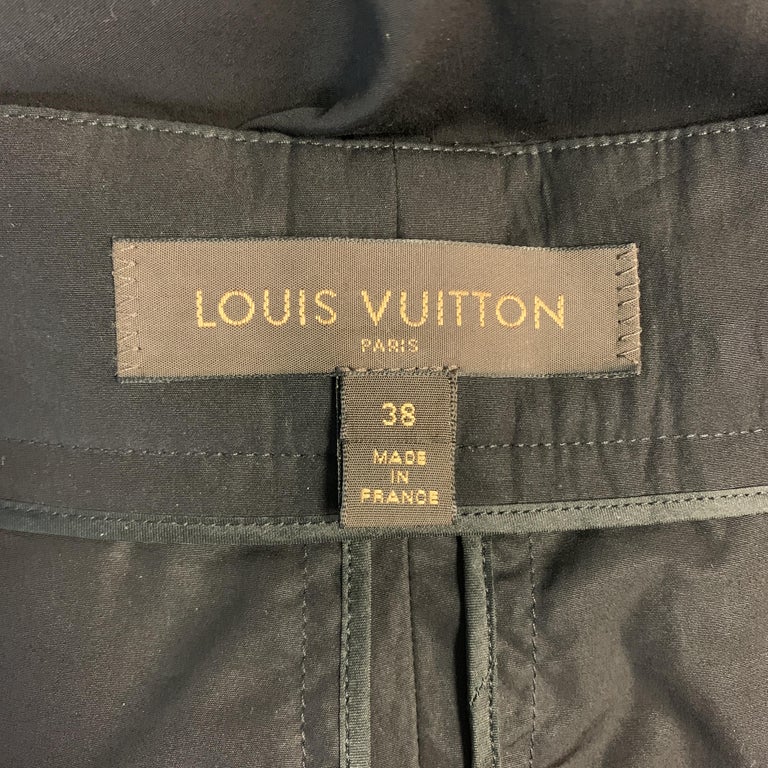 LOUIS VUITTON Size 6 Black Cotton Casual Pants For Sale at 1stdibs