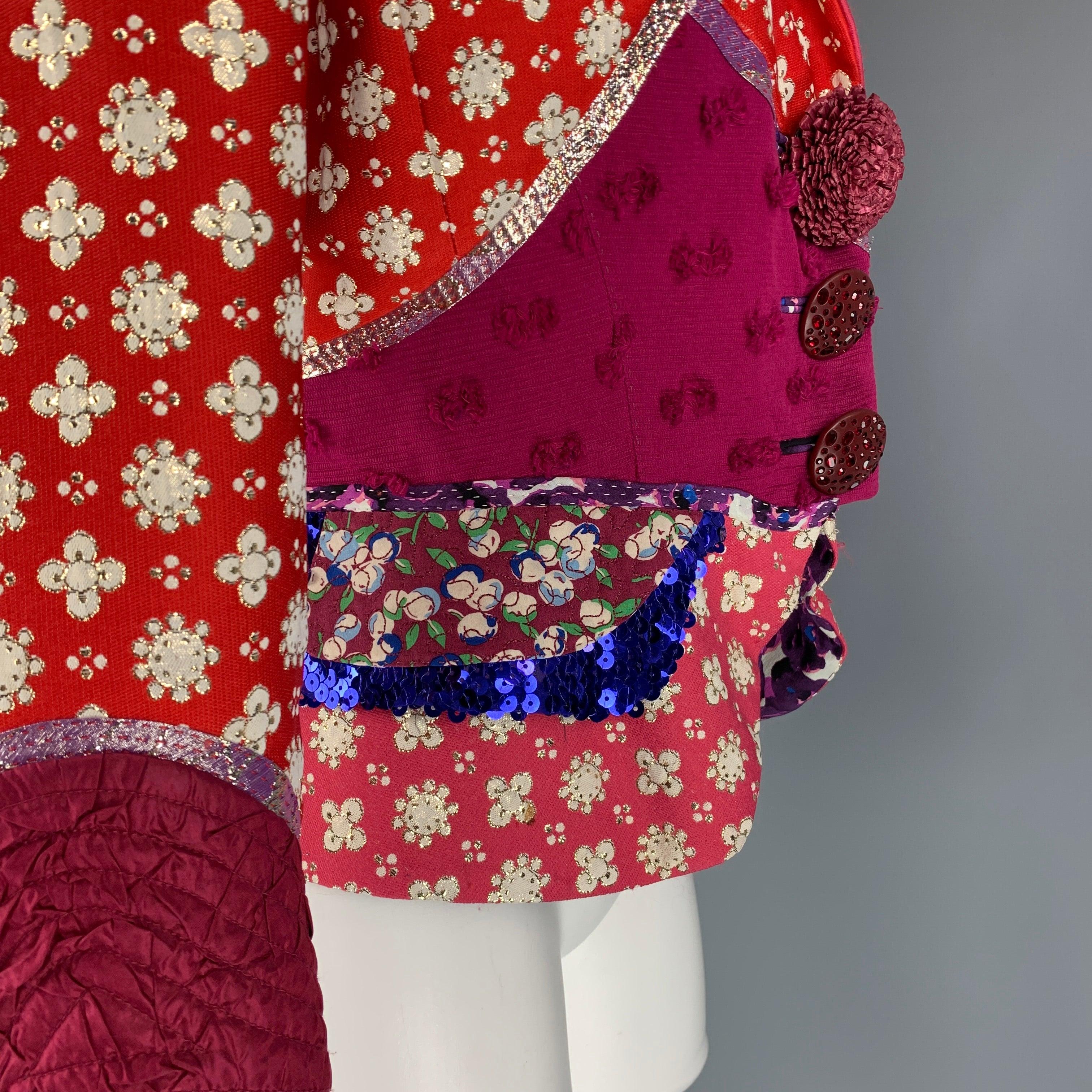 LOUIS VUITTON Taille 6 Veste en polyester mélangé brodé multicolore Pour femmes en vente