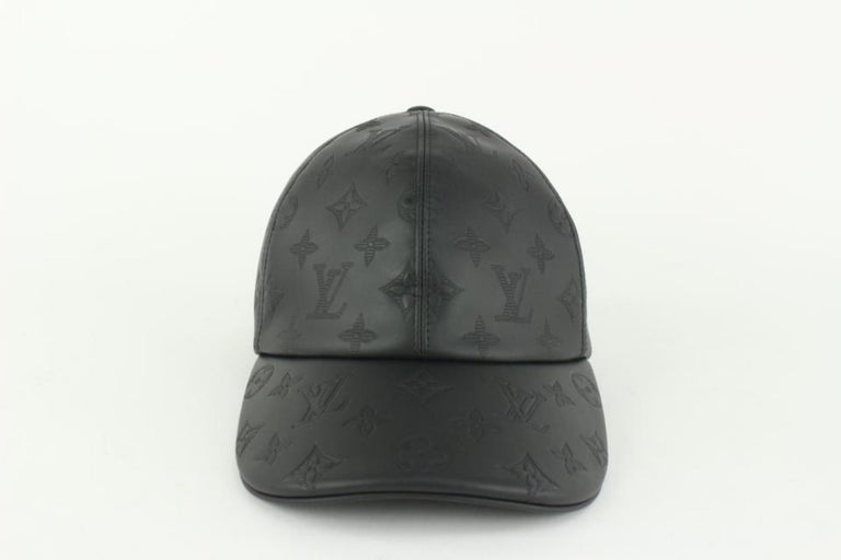 Louis Vuitton Monogram Mesh Baseball Cap Black Cotton. Size 60