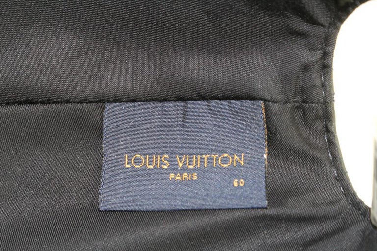 Louis Vuitton Size 60 Black Leather Monogram Shadow Cap Baseball Hat  123lv19 For Sale at 1stDibs