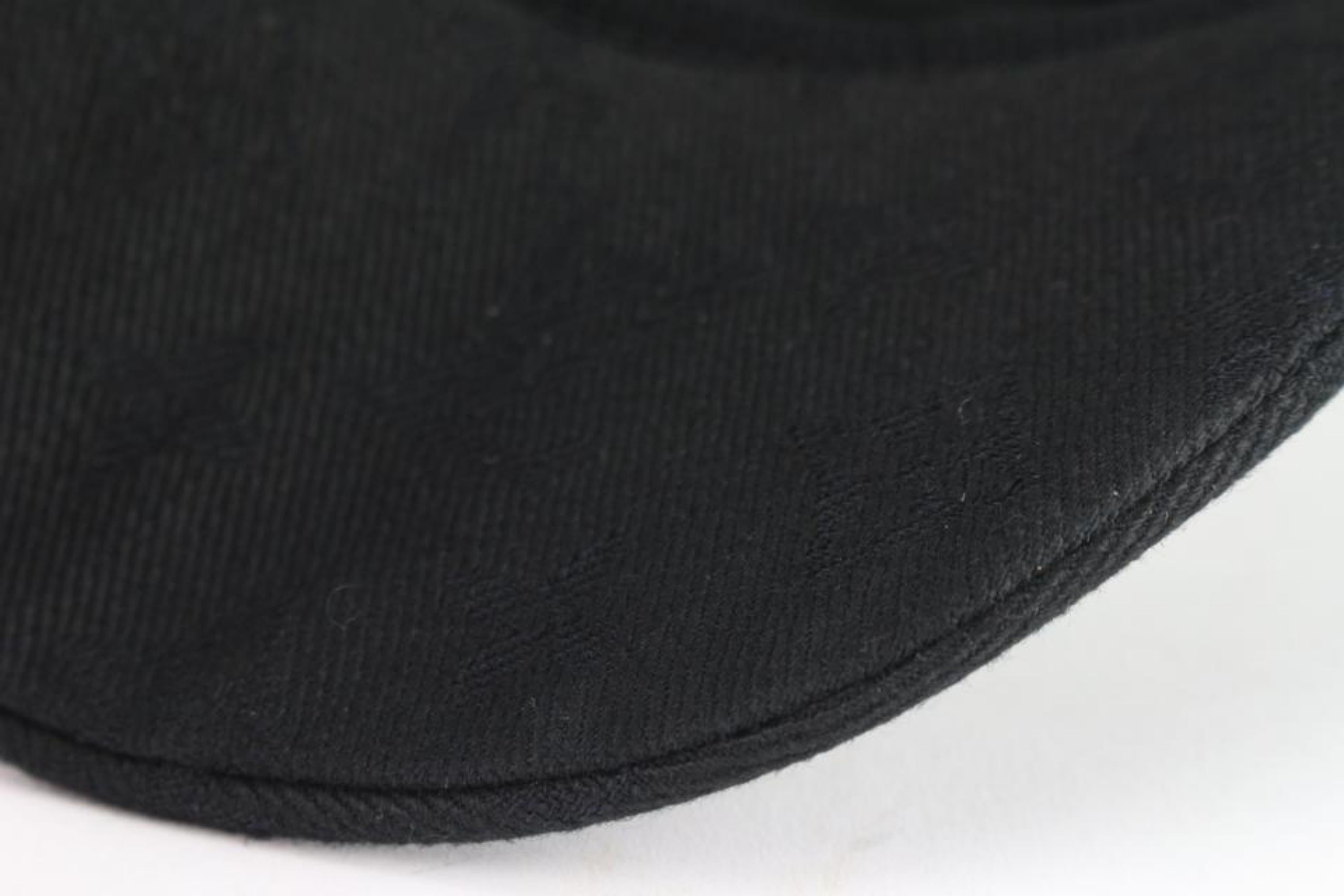Louis Vuitton Size 60 Black Monogram Essential Baseball Cap Hat 113lv40 1